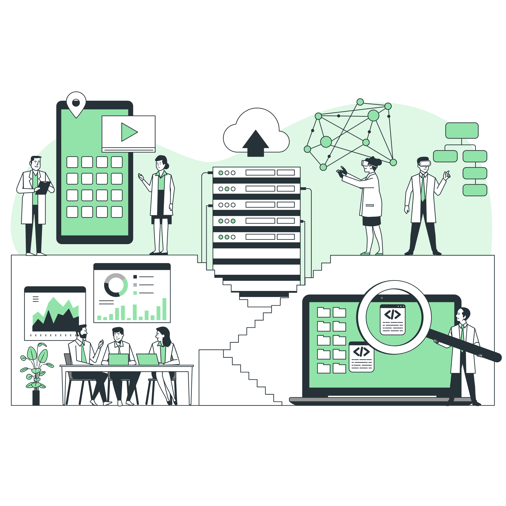 Designer criando wireframe de interface digital